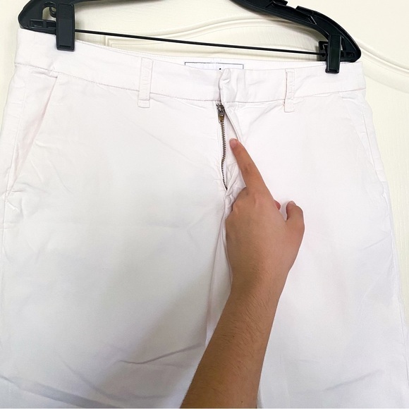 Frank & Eileen Pant Wicklow Chino Twill Mid-Rise Cropped Raw Light Pink 10 GUC - Picture 4 of 9
